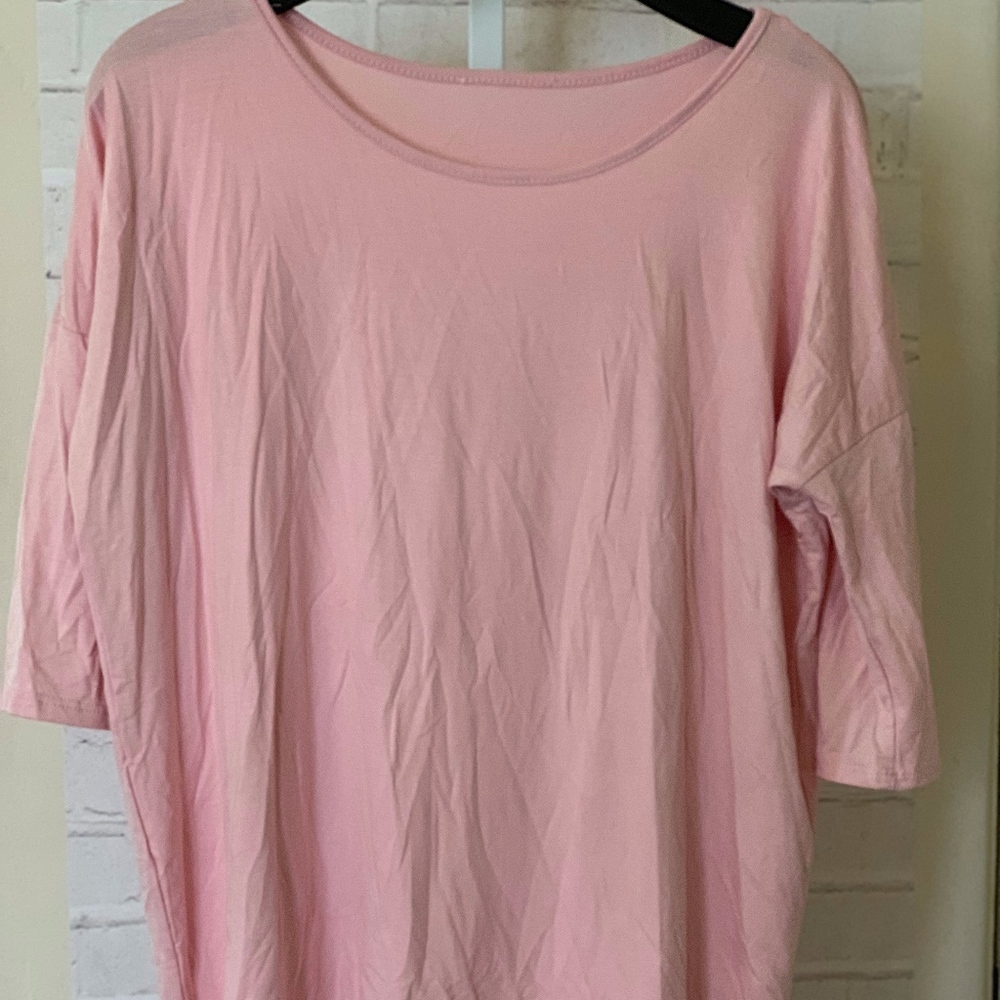 NWT Soft Pink Oversized Elbow Sleeve T-shirt: Buy 1 and get 2nd Free